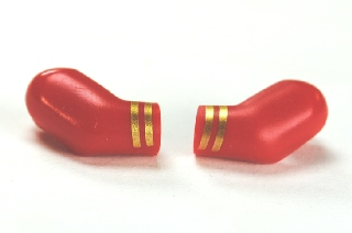 Lego Arm, (Matching Left and Right) Pair with 2 Gold Stripes Pattern