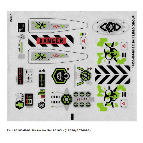 Lego Sticker Sheet for Set 70163-1 / [No Color/Any Color]