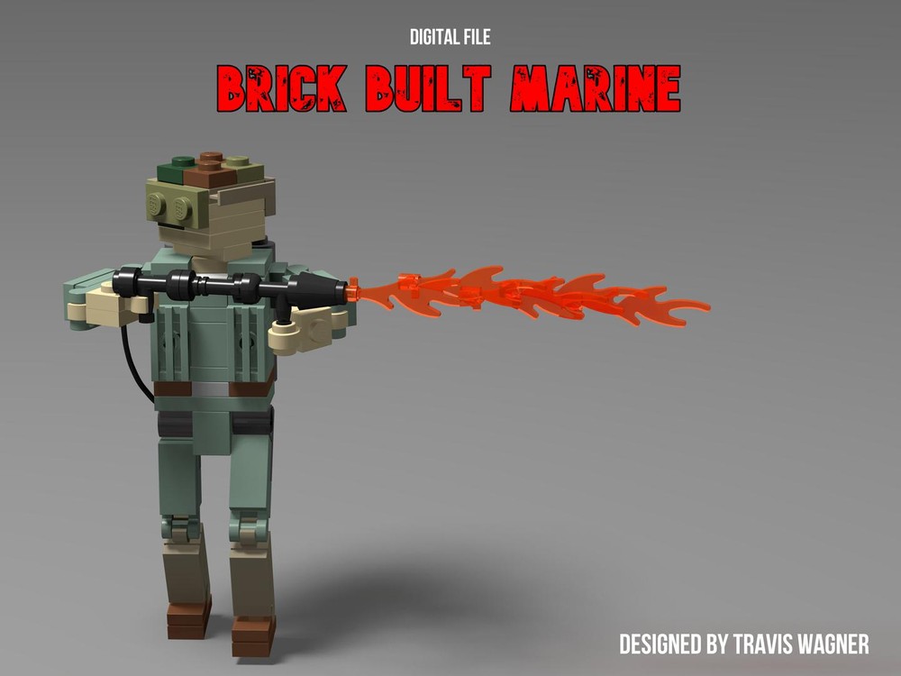 Lego Brick Built WWII Marine