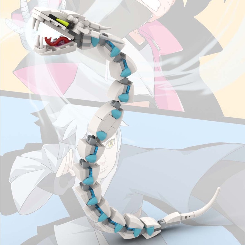 Lego White snake icy serpent from naruto boruto