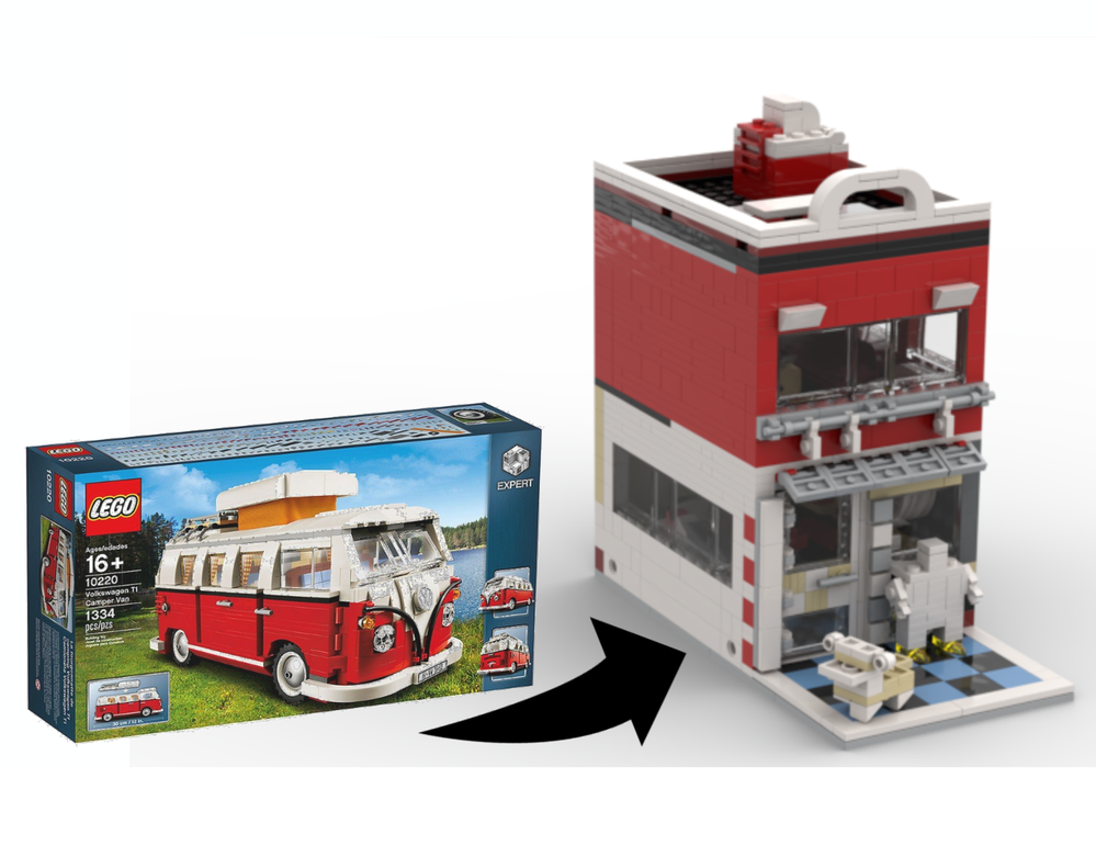 Lego 10220 (B Model) Modularized VM T1 Camper Van