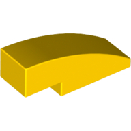 Lego Brick Curved 3 x 1 No Studs / Yellow