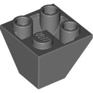 Lego Brick Sloped Inverted 45° 2 x 2 Double Convex / Dark Bluish Gray
