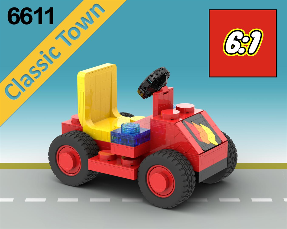 Lego 6611 Up-Scaled fire chief's car