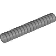 Lego Hose, Ribbed 7mm D. 6L / 4.8cm / Flat Silver
