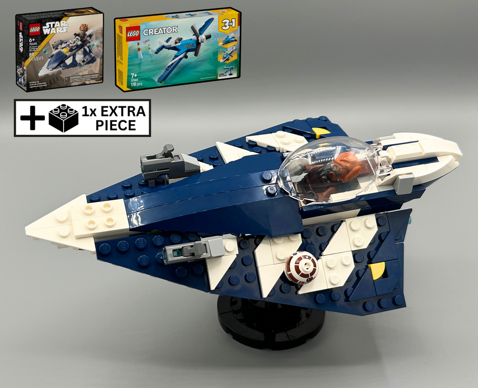 Lego Plo Koon's Starfighter (Combining 75400 + 31160 + 1x Extra Piece)