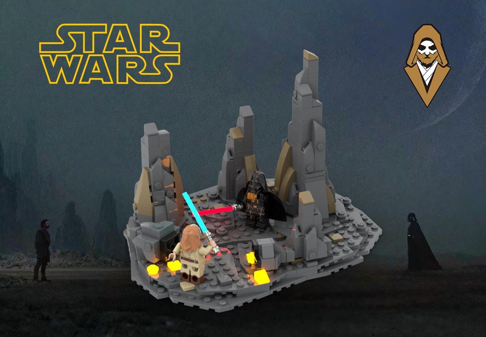 Lego SW Obi Wan vs Lord Vader Final Duel small diorama MOC