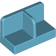 Lego Panel 1 x 2 x 1 with Rounded Corners and Central Divider / Medium Azure