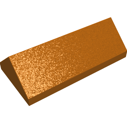 Lego Brick Sloped 45° 2 x 4 Double / Dark Orange