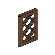 Lego Window 1 x 2 x 3 Pane Latticed / Brown