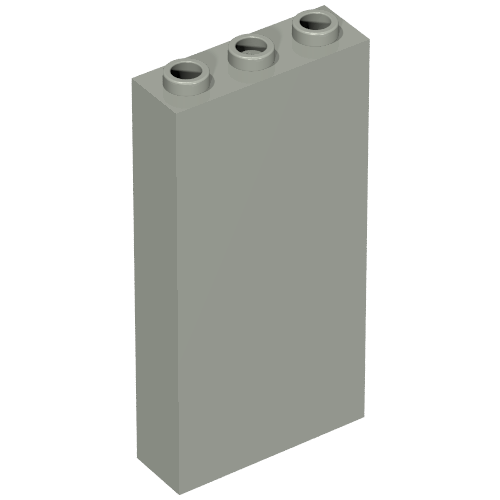 Lego Brick 1 x 3 x 5 with Side Supports / Light Gray