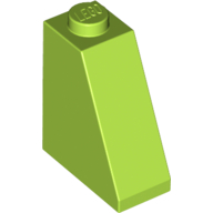 Lego Brick Sloped 65° 2 x 1 x 2 / Lime