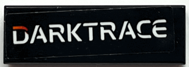 Lego Tile 1 x 3 with White 'DARKTRACE' Pattern (Sticker) - Set 76919