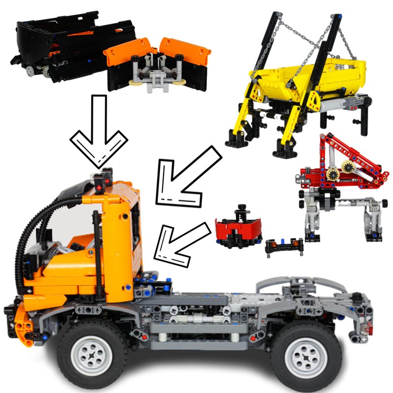 Lego Multicar 4x4 and 3 modules