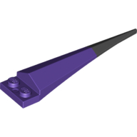 Lego Plate Special 1 x 2 with Angular Extension and Flexible Black Tip / Dark Purple