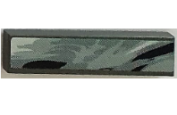 Lego Tile 1 x 4 with Black and Gray Swirl Pattern Model Right Side (Sticker) - Set 8161