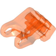 Lego Large Figure Hand, Fist with Axle Hole, 4 Fingers / Trans-Neon Orange
