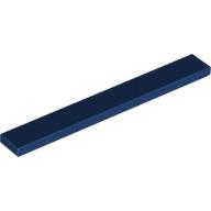 Lego Tile 1 x 8 with Groove / Dark Blue