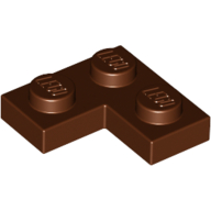 Lego Plate 2 x 2 Corner / Reddish Brown