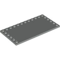 Lego Plate Special 6 x 12 with Studs on 3 Edges / Light Gray