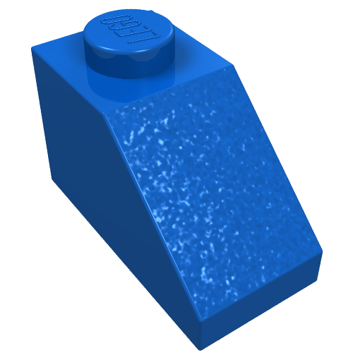 Lego Brick Sloped 45° 2 x 1 without Bottom Pin / Blue
