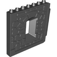 Lego Duplo Building Wall 1 x 8 x 8 with Window Opening - Castle / Black