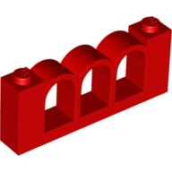 Lego Fence 1 x 6 x 2 / Red
