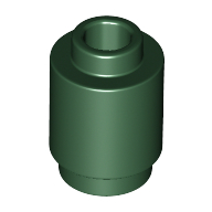 Lego Brick Round 1 x 1 Open Stud / Dark Green