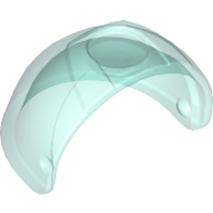 Lego Headwear Accessory Visor [Large with Trapezoid Top] / Trans-Light Blue