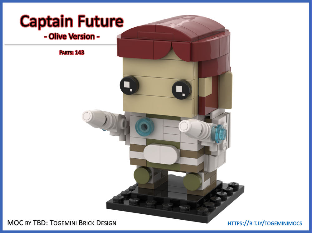 Lego Captain Future Brickheadz - olive edition