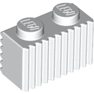 Lego Brick Special 1 x 2 with Grille / White