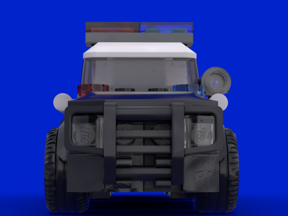 Lego Police car 4 wide
