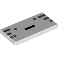 Lego Tile 2 x 4 with Pixelated for Minecraft Ghast Mouth Print