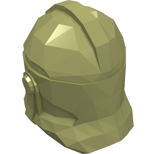 Lego Helmet Clone Trooper Phase 2, Closed Front [Plain] / Olive Green