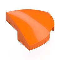 Lego Brick Round Corner, Curved 2 x 2 x 2/3 Quarter Circle With 1 x 1 Bottom Cutout / Orange