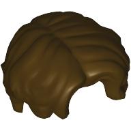 Lego Hair Mid Length, Parted / Dark Brown