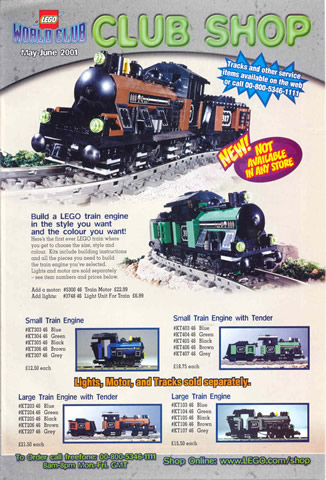 Lego 2001 Insert - World Club Shop - May/June - UK