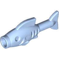 Lego Animal, Fish [Hollow Stud Mouth] / Bright Light Blue