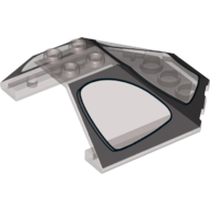 Lego Windscreen 6 x 6 x 2 Canopy with Grievous Star Fighter Print