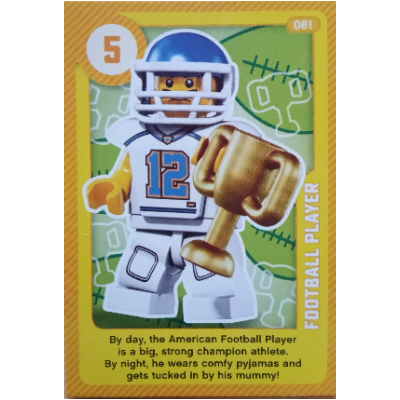 Lego Trading Card, Create the World Living Amazingly - Football Player