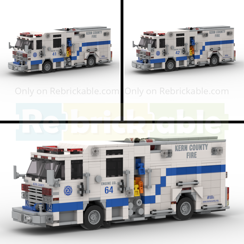 Lego 2024 Pierce Enforcer PUC Fire Engine Kern County FD