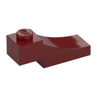 Lego Brick Curved, 3 x 1 with 1/3 Inverted Cutout / Dark Red