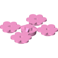 Lego Plant, Flower Small [Complete Sprue of Four] / Bright Pink