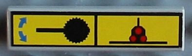 Lego Tile 1 x 4 with Engine On/Off Pattern (Sticker) - Set 8480