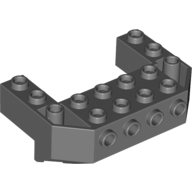 Lego Brick Special, Train Front Sloping Base Wedged with 4 Studs on Front and 2 x 4 Cutout / Dark Bluish Gray