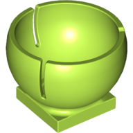 Lego Cylinder Hemisphere 2 x 2 Ball Turret Socket Base / Lime