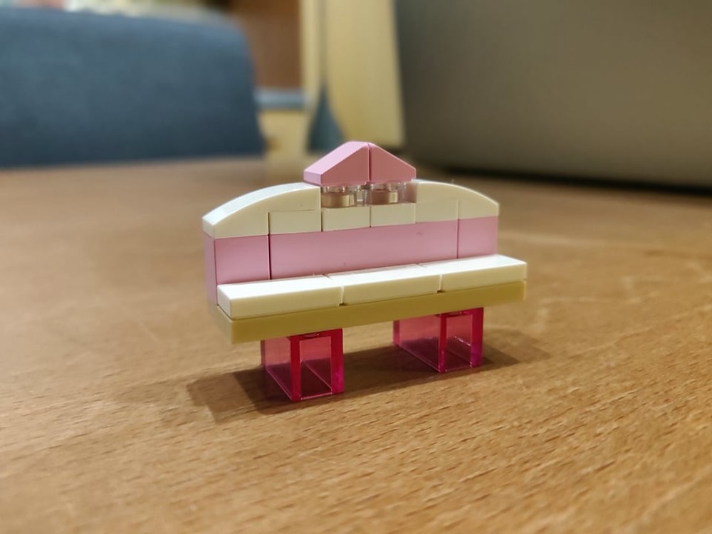 Lego Pink & White Bench