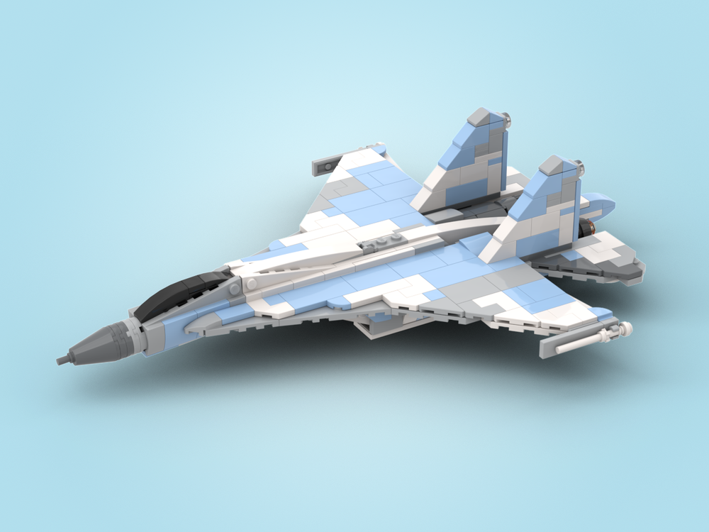 Lego SU-35 Light Blue Camo (1/72 scale)