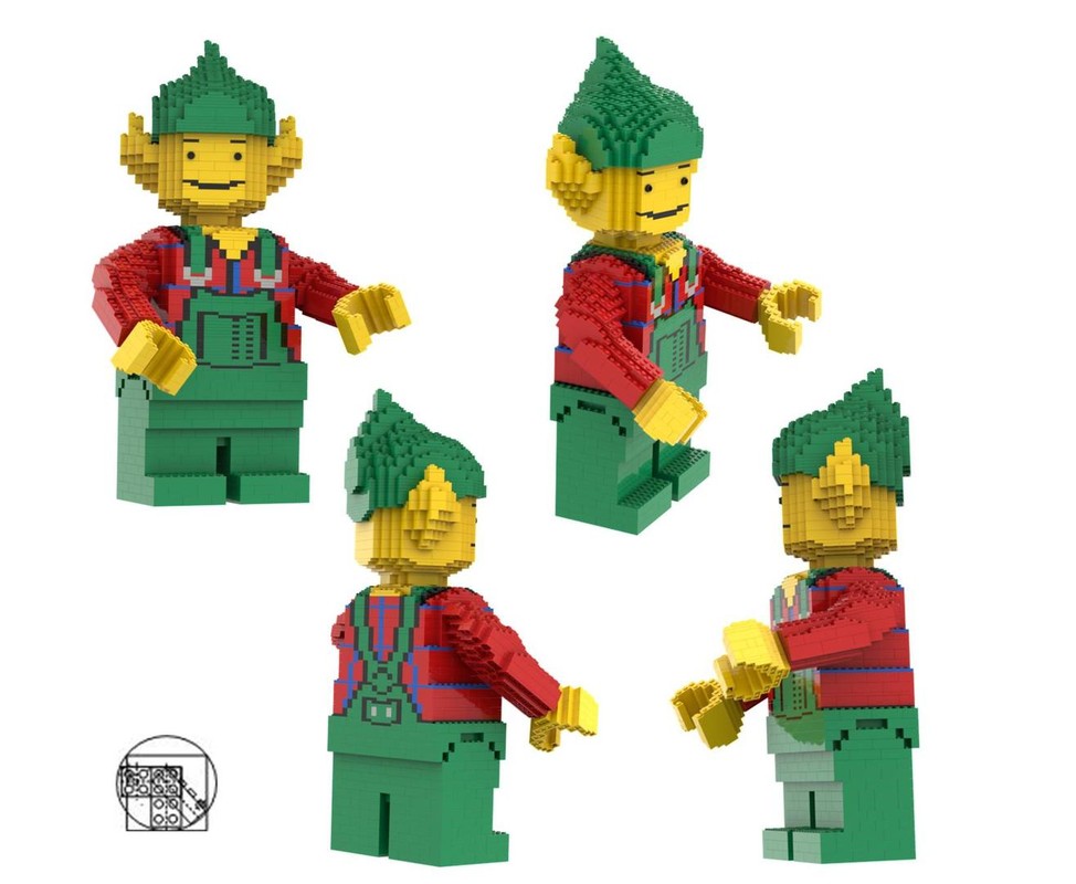 Lego Maxi figure Elf red-green