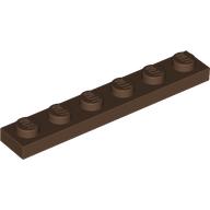 Lego Plate 1 x 6 / Brown